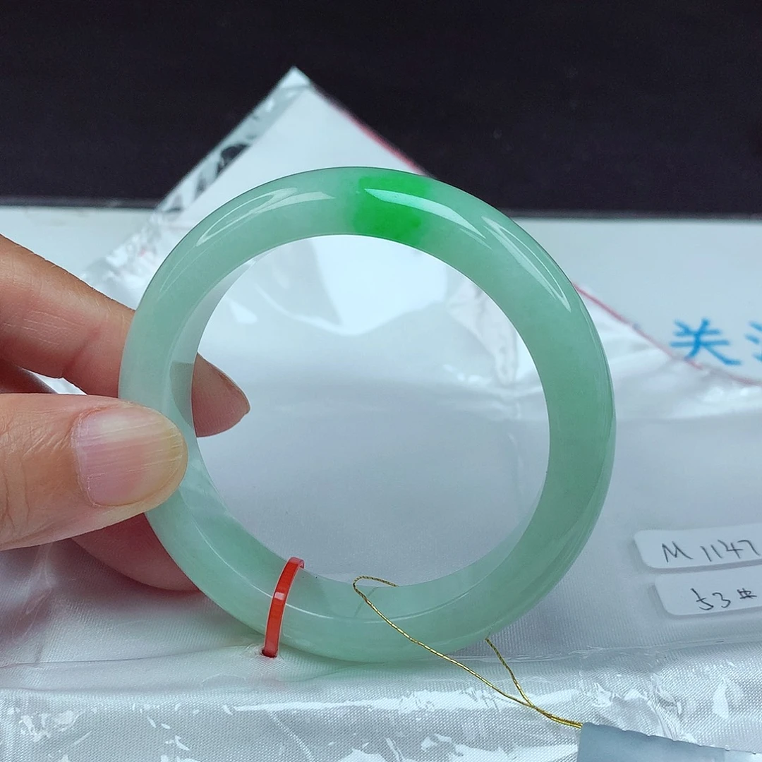 翡翠未镶嵌手镯53圈4788
