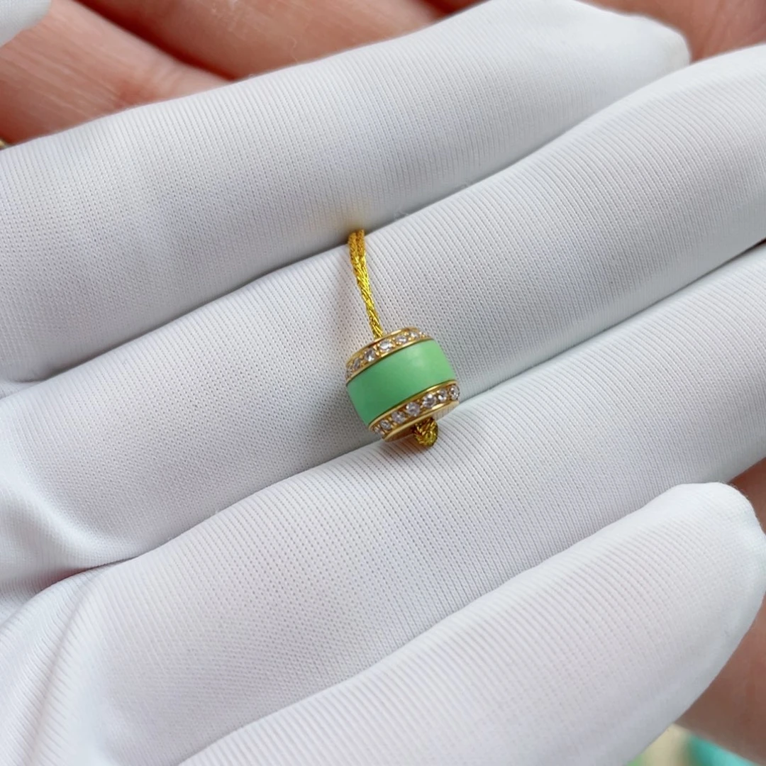 绿松石18K金镶嵌珠宝奇石