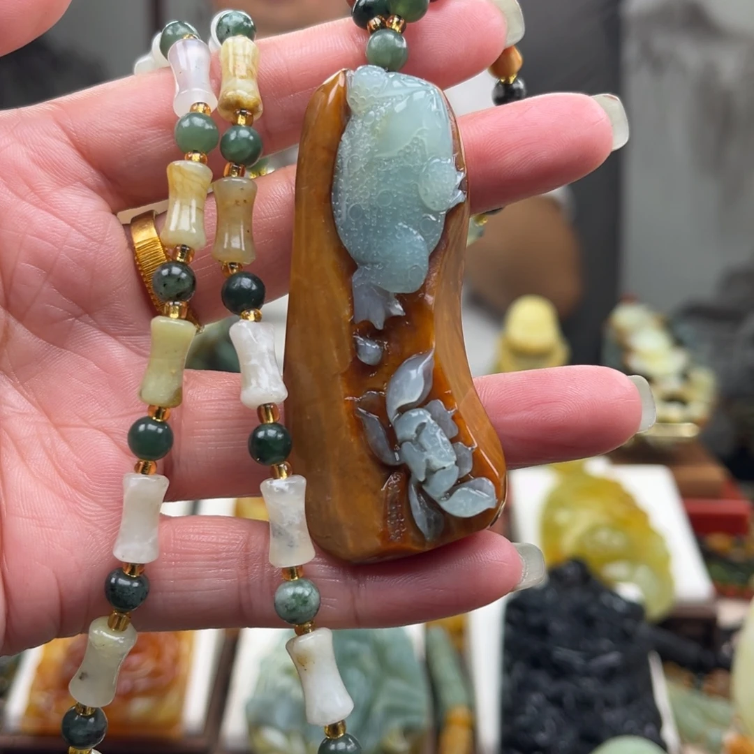 岫玉未镶嵌挂件挂件