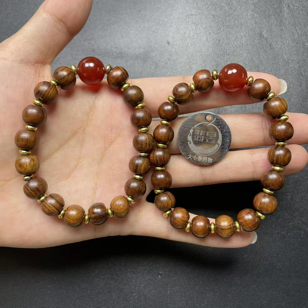 翡昱-N22-48985-黑花梨手串/约9+/约16颗/-多样性发其一-X