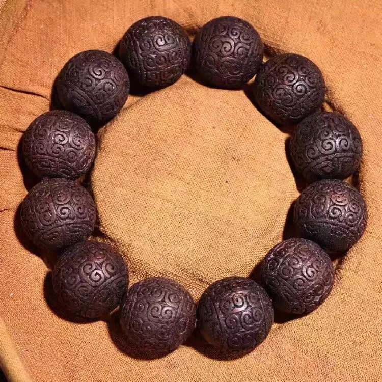 非金属木质手链  手串赠观音赐福平安符+爱心公益扑克牌