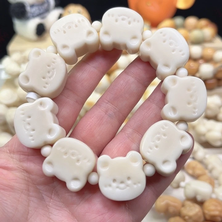 菩提根/象牙果手串1-25-135 象牙果双面小熊饼干