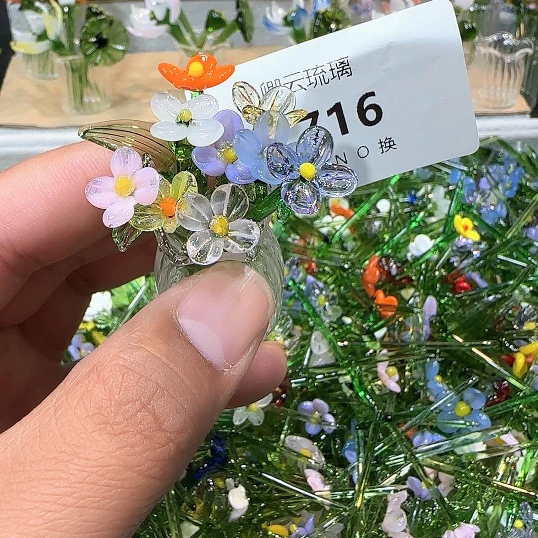 琉璃手工艺品木****姐716插花