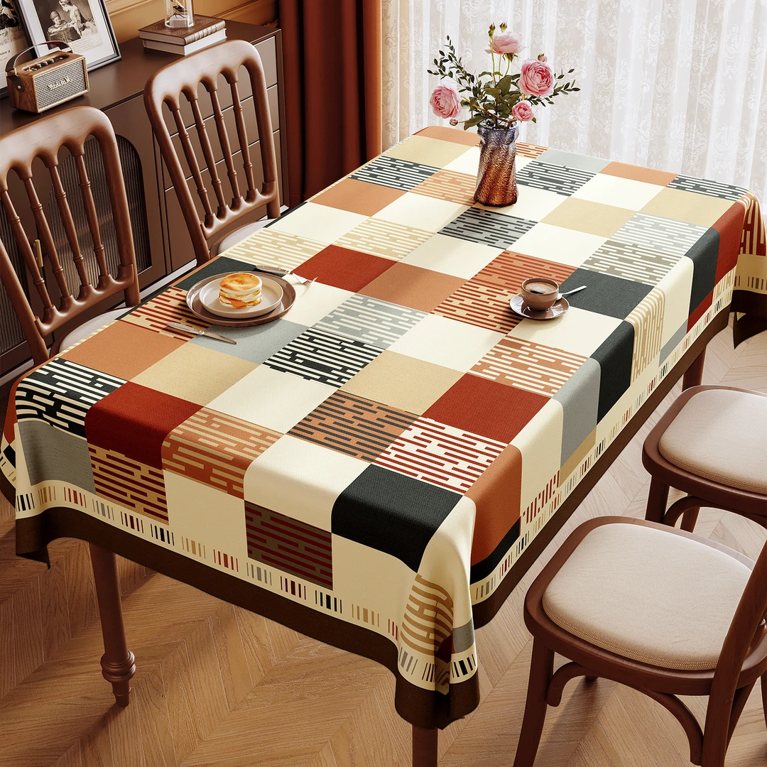 美式桌布防水防油免洗2025新款轻奢高级感台布长方形氛围感餐桌布