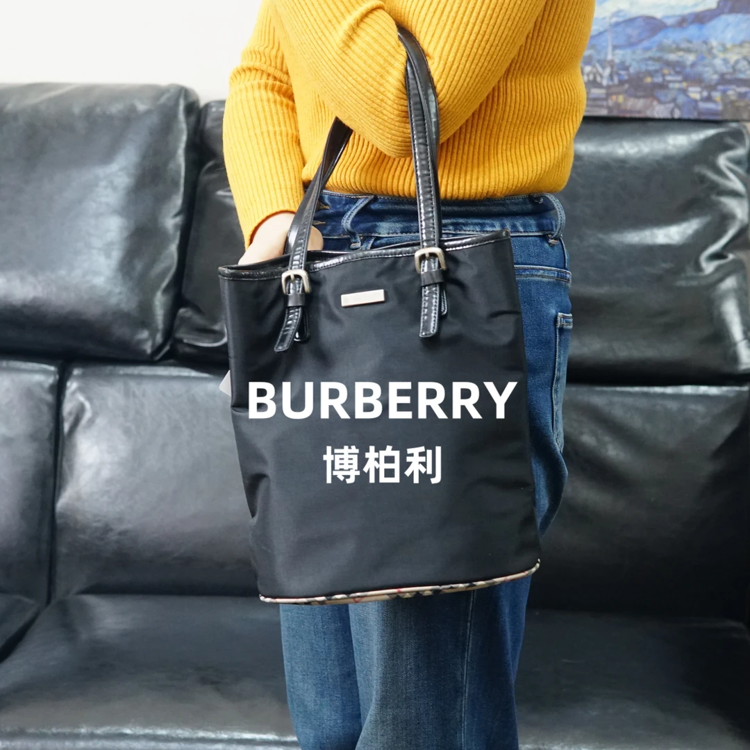 95新 BURBERRY/博柏利 巴宝莉/单肩水桶包/JJ01609255/9255