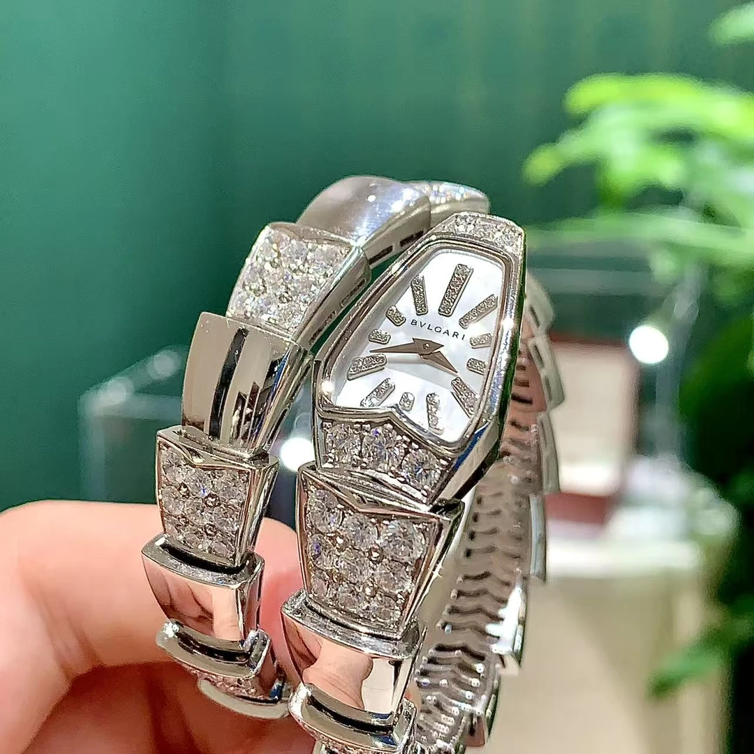 99新 BVLGARI/宝格丽 SERPENTI系列101787石英白金26盘
