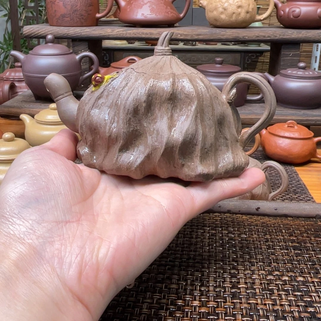 紫砂茶壶宜兴原矿紫砂手工制180