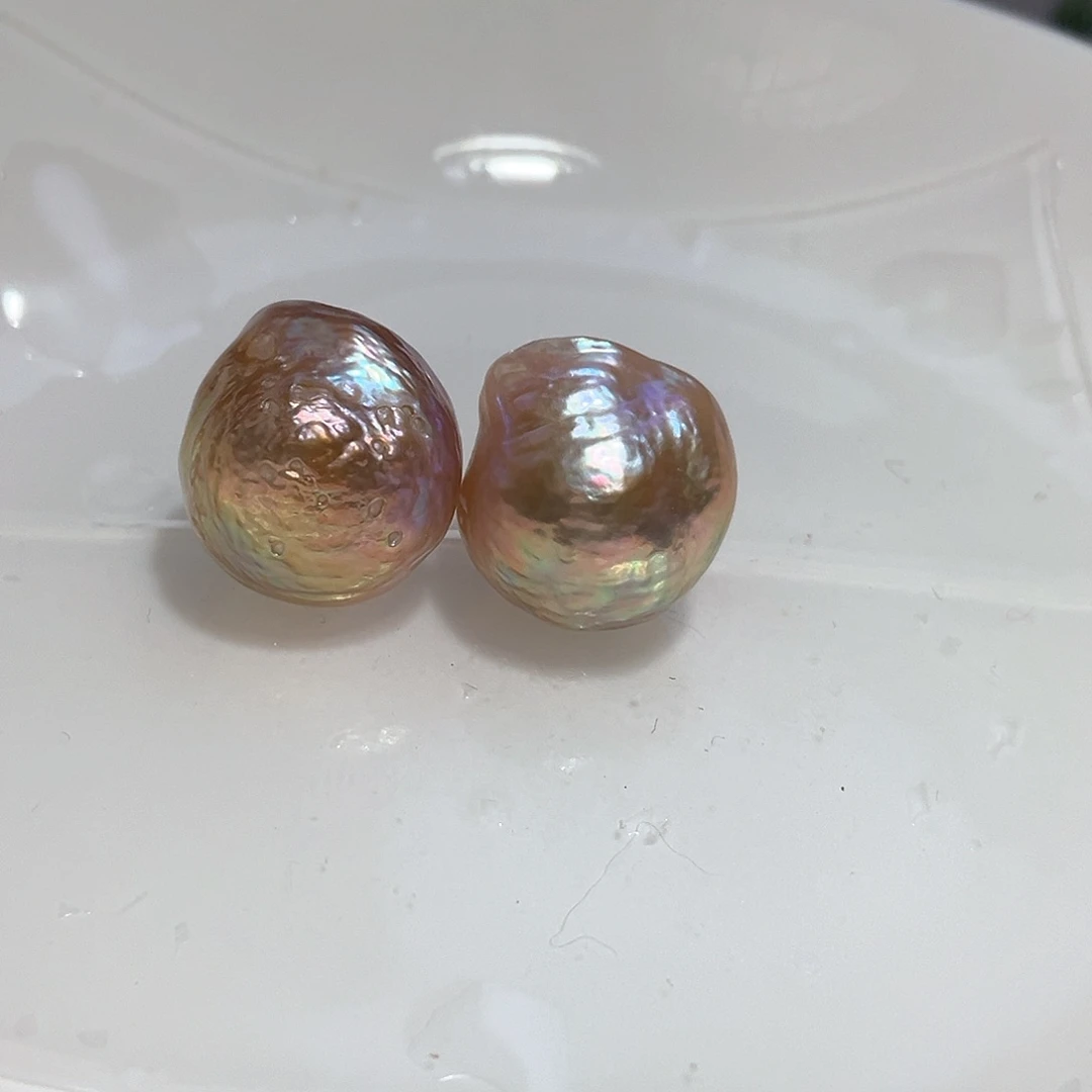 淡水珍珠耳饰银S925镶嵌