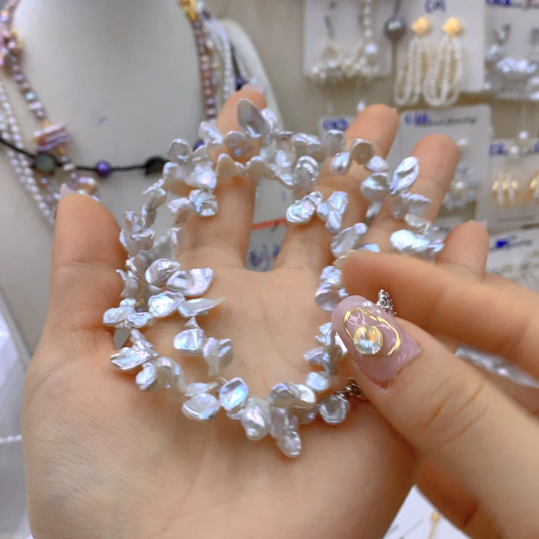 淡水珍珠耳饰银S925镶嵌