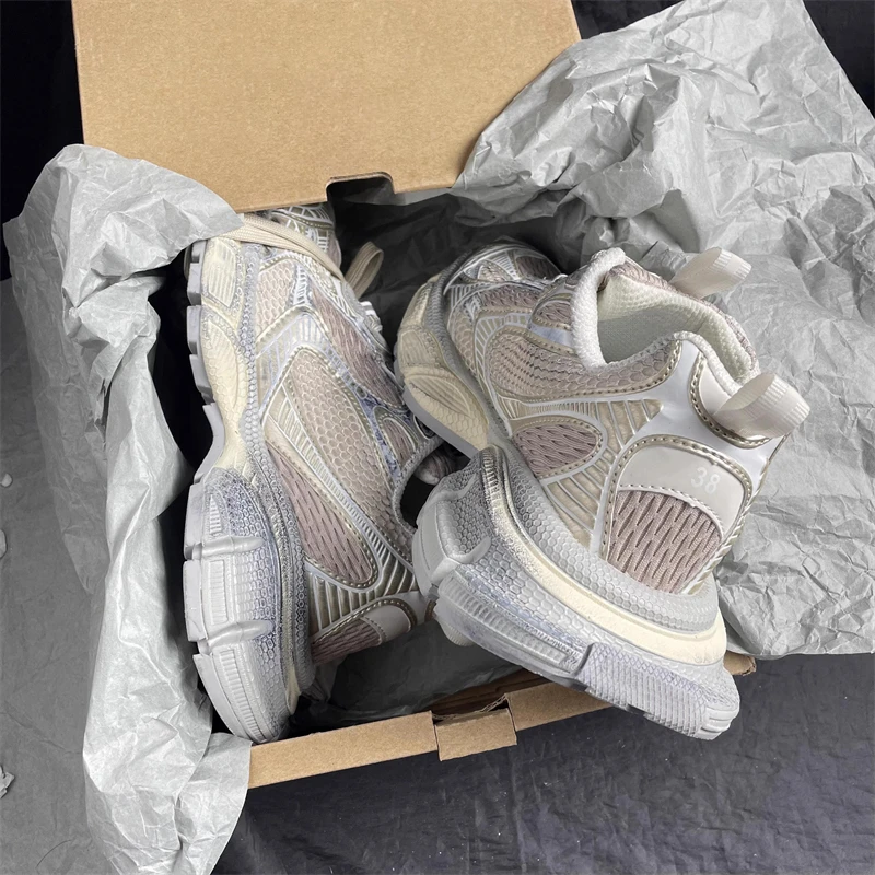 【国潮鞋匠】巴黎3xl老爹鞋女2025新款春夏季厚底踩屎感休闲运动鞋