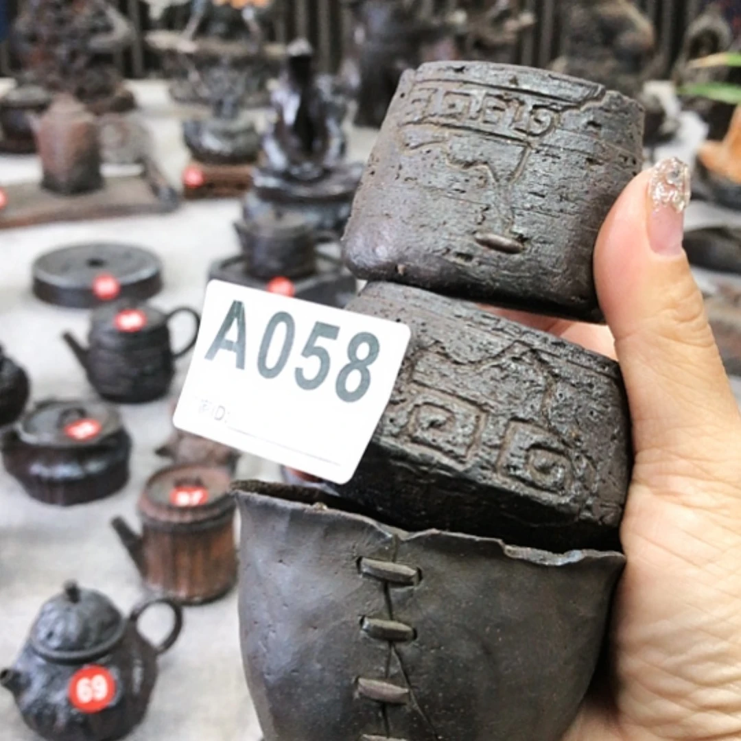 【闪购商品】杯折**酒全手捏柴烧茶器