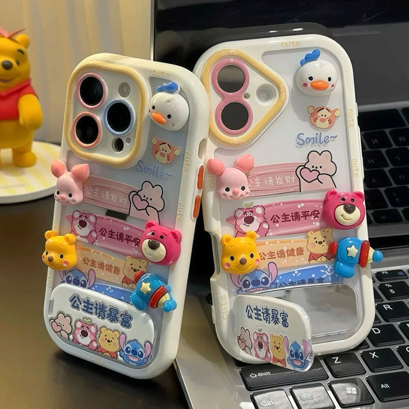 维尼熊适用苹果iphone小米15/14/13promax防摔手机壳女