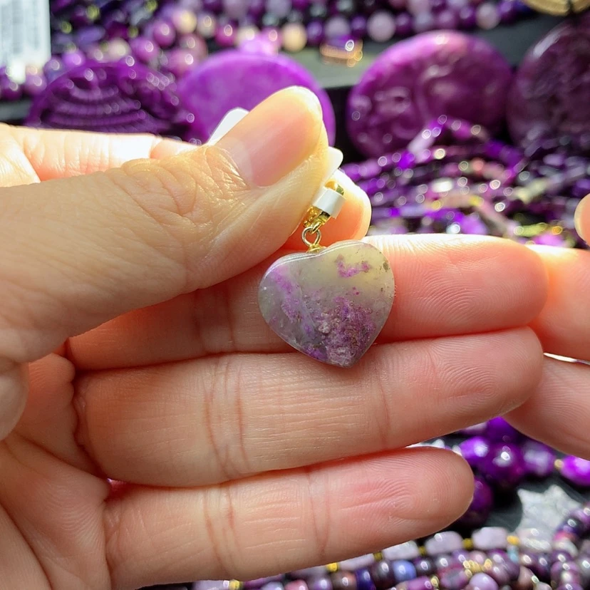 【闪购商品】苏纪石（舒俱来）银S925镀金镶嵌吊坠赠链