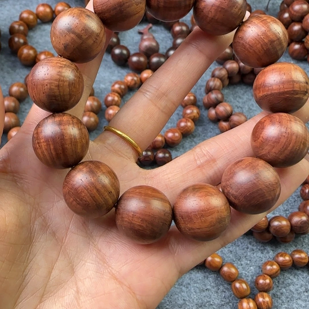 黄花梨/降香黄檀手串/手链多彩格子水波18