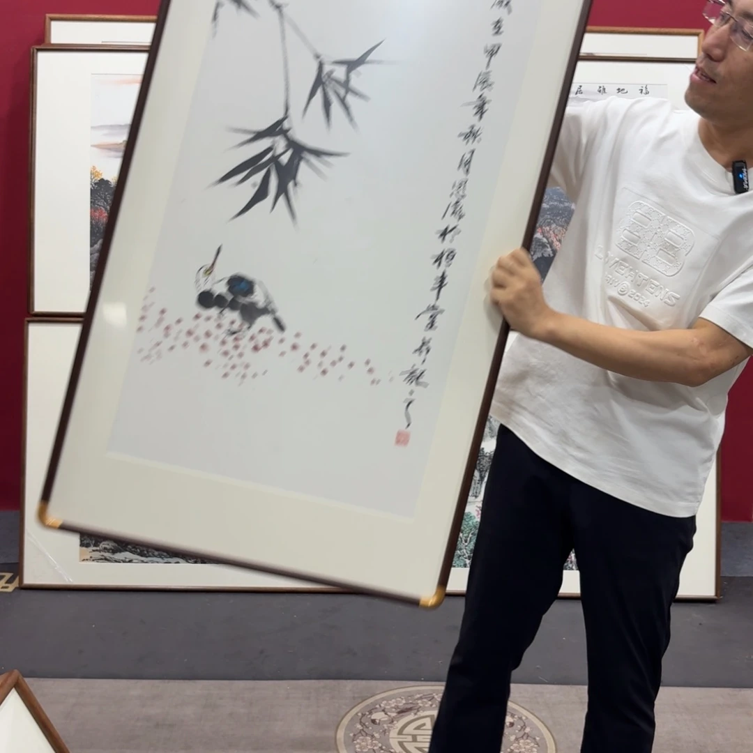 国画带框绘画120/60尺寸