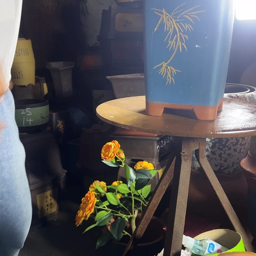 17蓝四方花盆花盆花盆