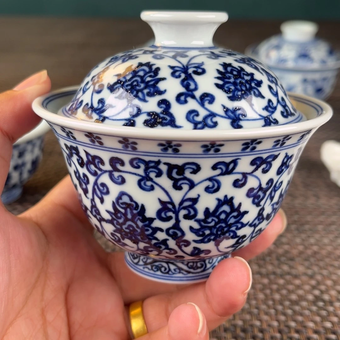 瓷片景德镇陶瓷盖碗