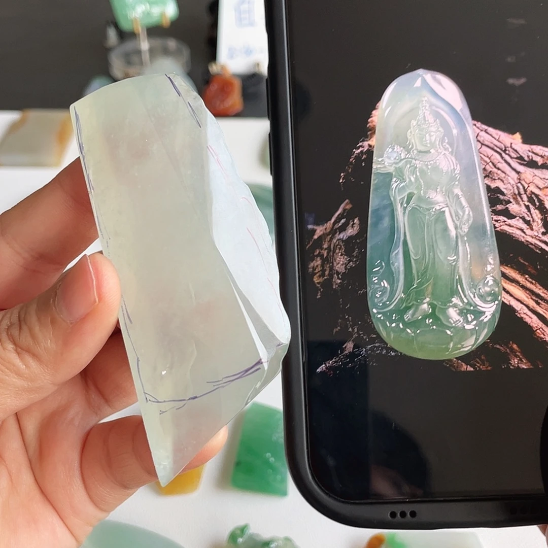 定制翡翠未镶嵌包工