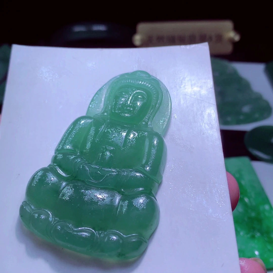 義***福定制翡翠未镶嵌天然缅甸a货翡翠