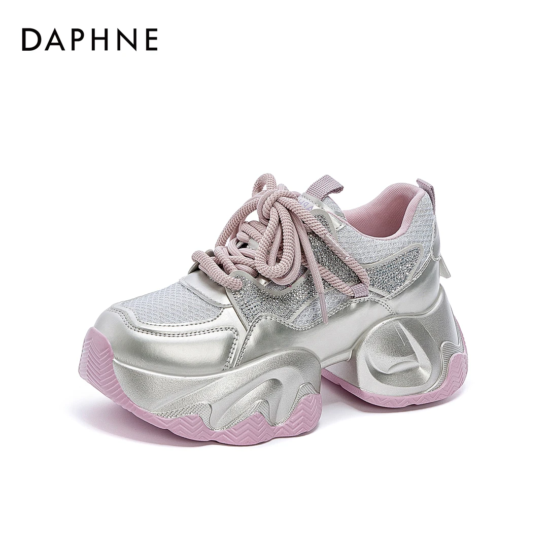 达芙妮厚底老爹鞋女士2025年春季新款爆款韩版增高松糕鞋宋茜代