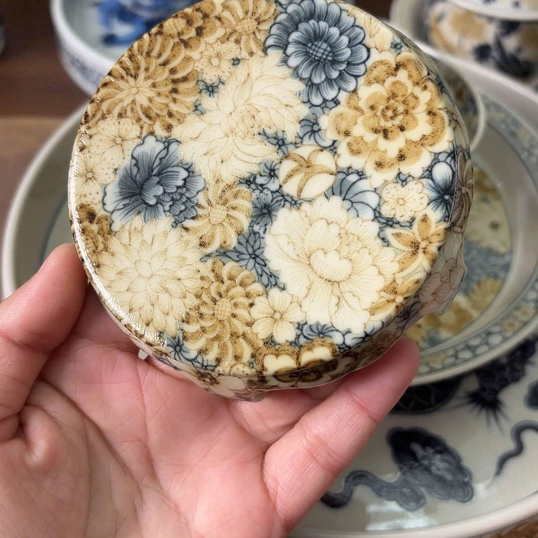陶瓷盖碗景德镇手绘茶器