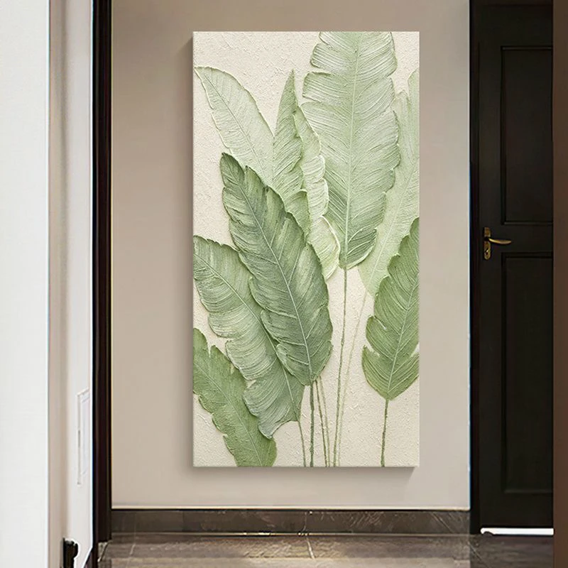 纯手绘油画《家大业大》大自然玄关肌理装饰画走廊过道挂画手工画