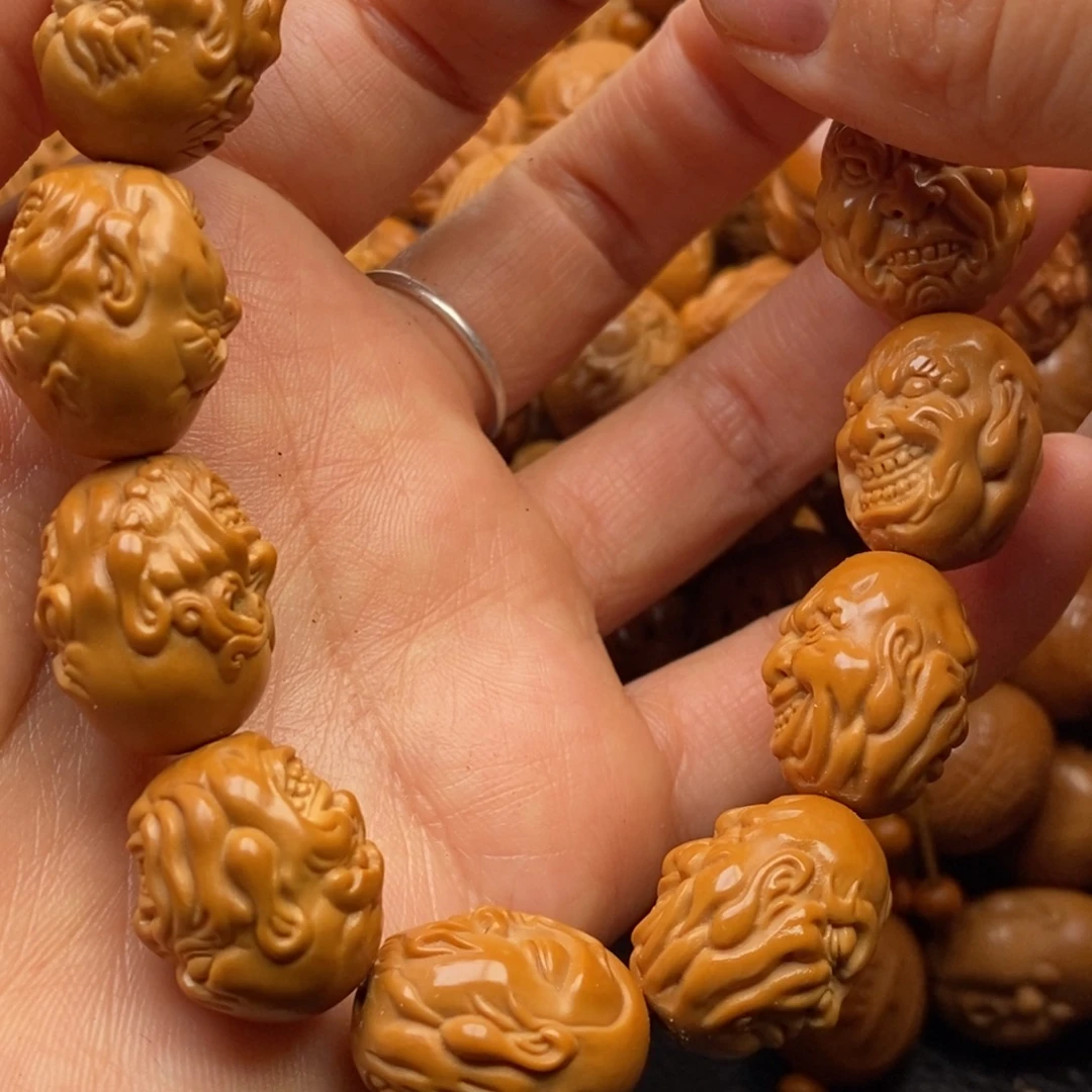 波****手串橄榄核双面恶僧