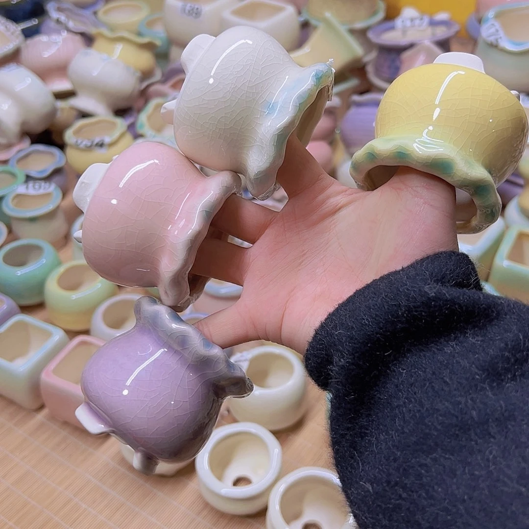 红陶陶瓷花盆当场满12包邮