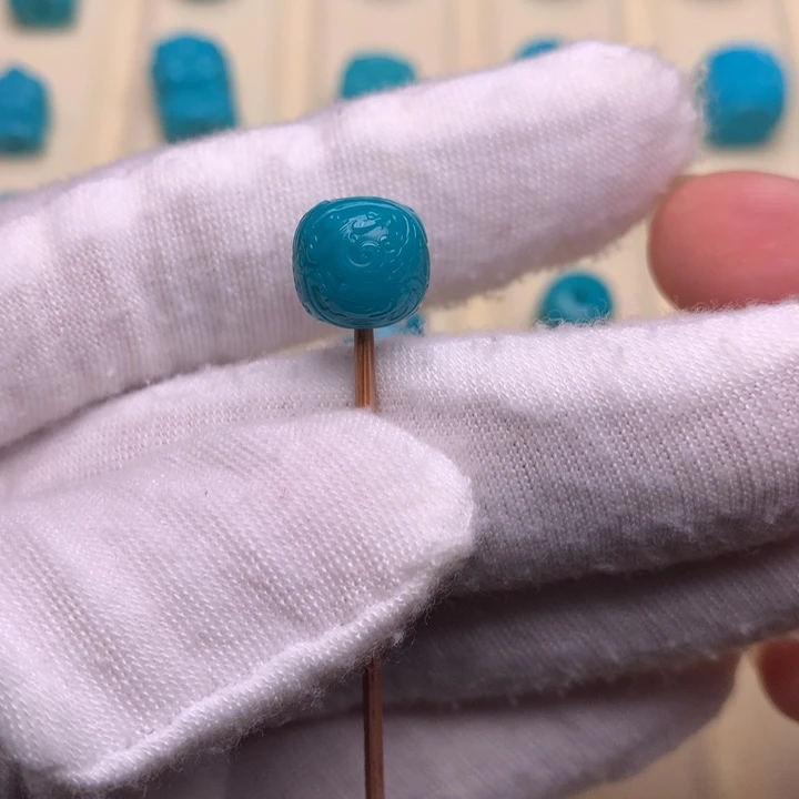 绿松石未镶嵌绿松石龙凤呈祥9.9