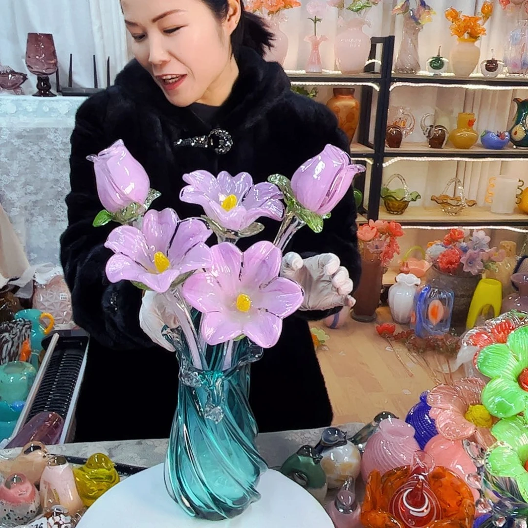 5花1瓶家悦美居琉璃工艺品