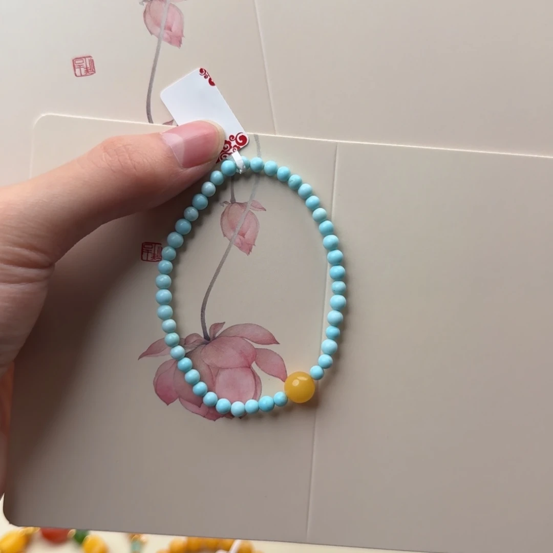 琥珀未镶嵌手链123456