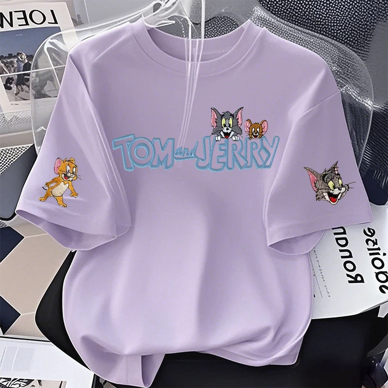 【6-2最新】2025纯棉男女同款纯棉T恤短袖t恤男女夏季ins印花