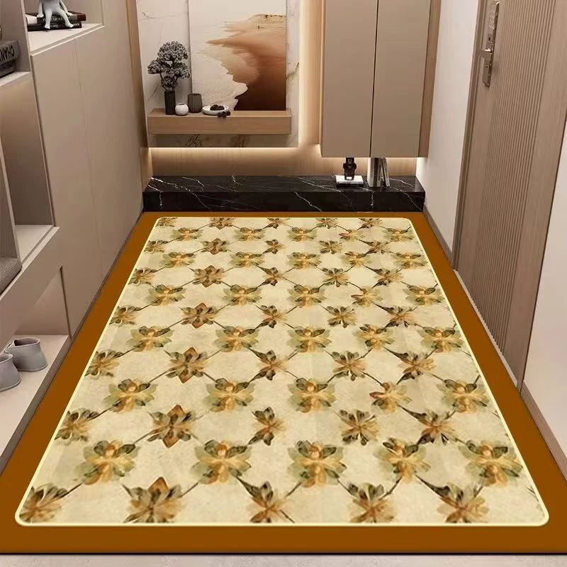 （皮革材质）入户门吸水轻奢脚垫防滑防水防油可擦免洗可裁剪地垫