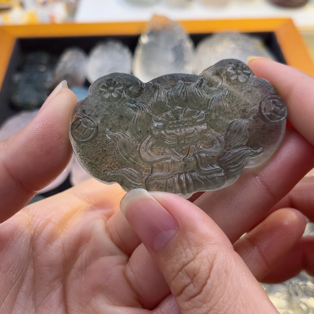 水晶颈饰未镶嵌飘*绿幽灵锁