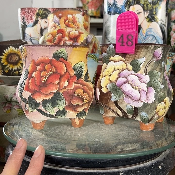 沐***颜景德镇手绘花盆性价比超高