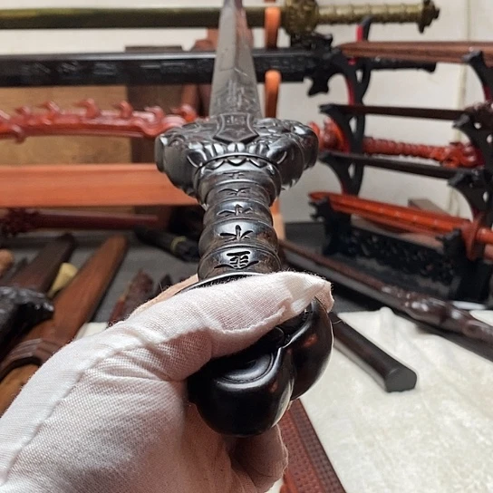 紫光檀木一米天师