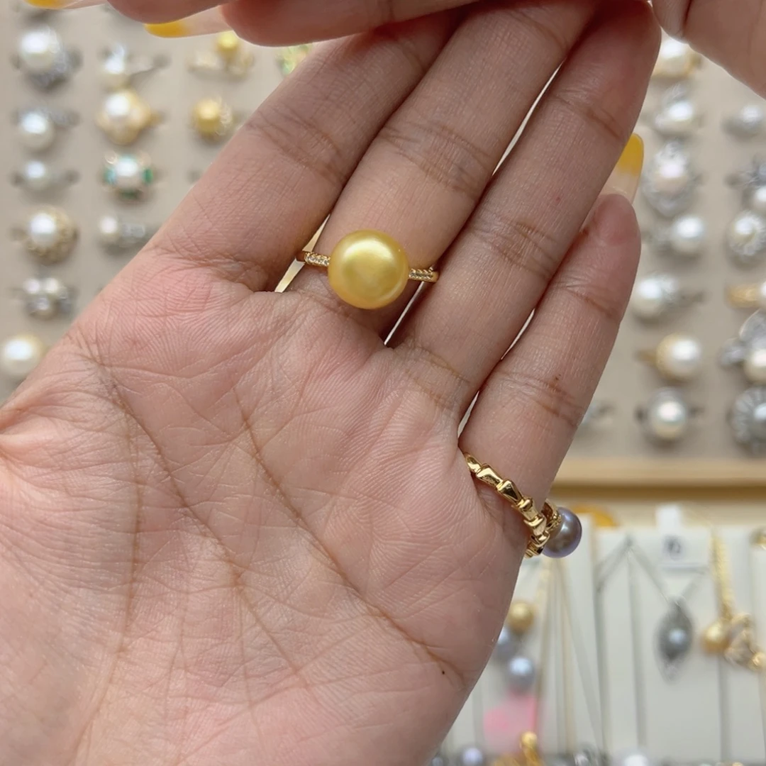 米***姐戒指合金淡水珍珠