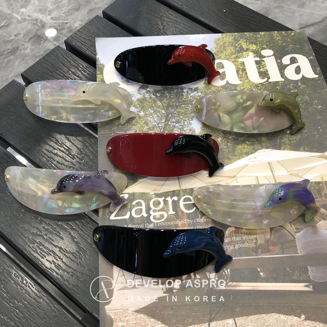 【现货 ASPRO醋酸】韩国原创新款上新正品爆款减龄弹簧夹B5-3-AP122