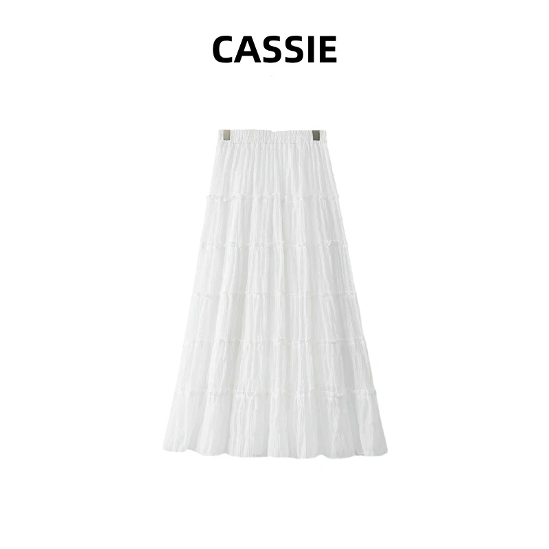 CASSIE法式白色半身裙女春夏季新款超好看a字蛋糕裙气质