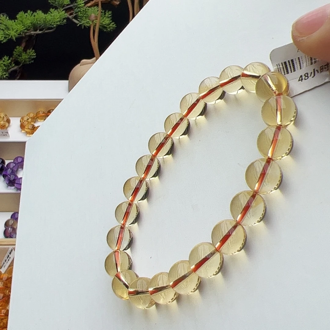 水晶未镶嵌手链黄水晶8.5mm20