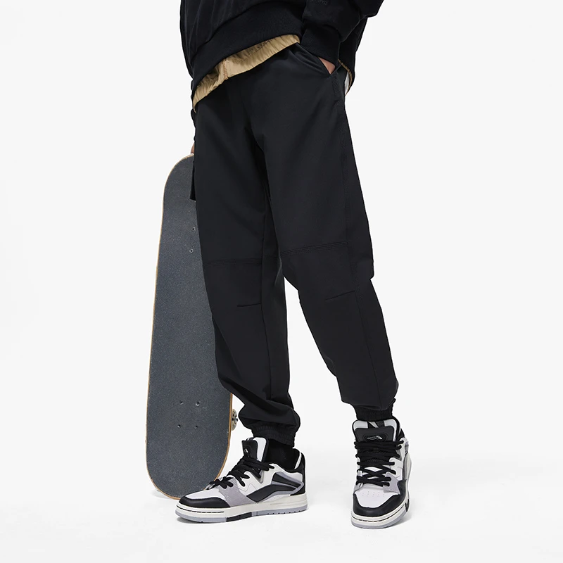 李宁运动裤男子春运动时尚系列宽松舒适休闲运动长裤AYKT075-B品