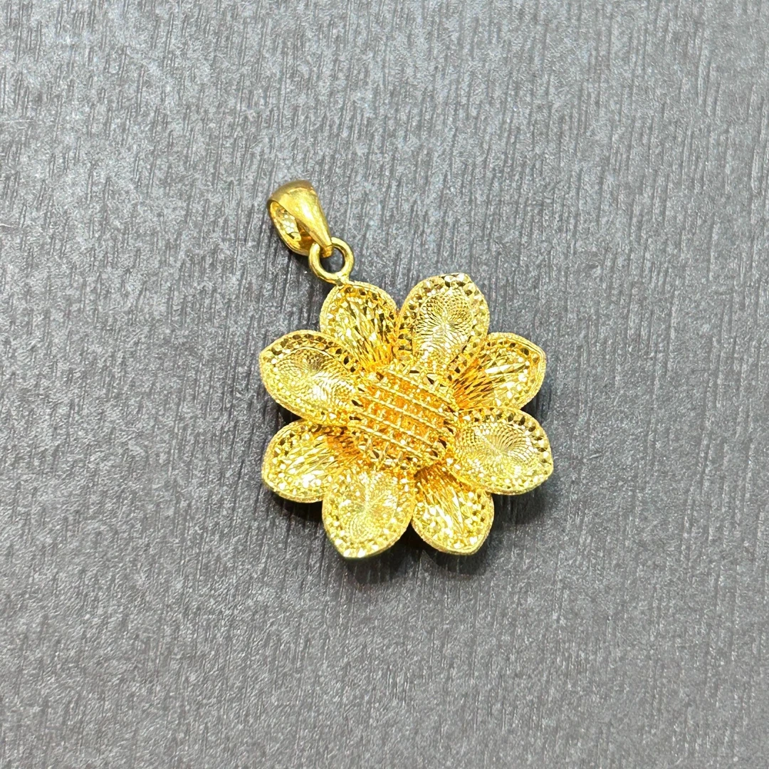 【销冠专享】向日葵吊坠足金999投资金攒黄金ZBHJD1340克重多退少补