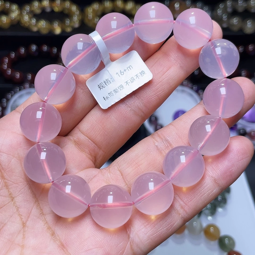 水晶手链未镶嵌粉水晶16+m