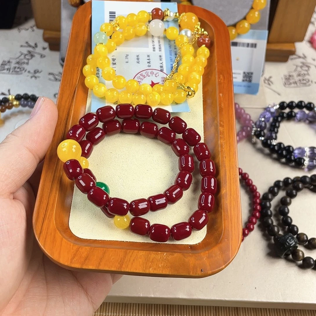 南红玛瑙手饰银S925镀金镶嵌