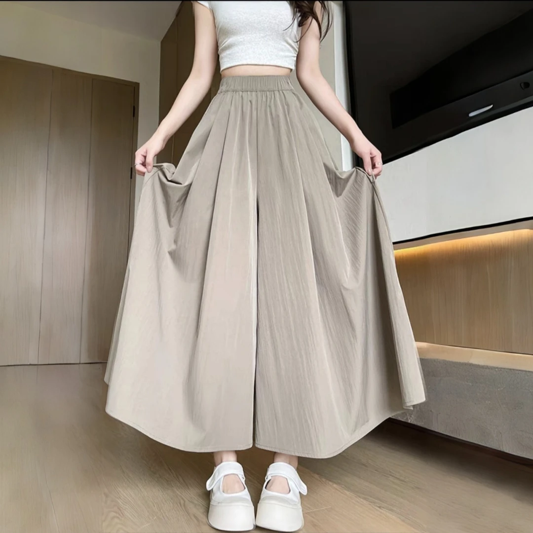 【山本裙裤】女2025年新款春夏薄款裤冰丝宽松慵懒休闲衣服女慵懒风
