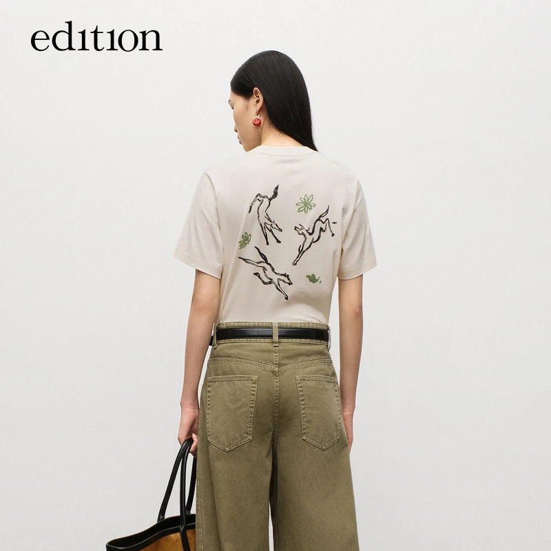 【赵老板专属】商场同款edition款手绘艺术印花T恤#EBD3TEE007