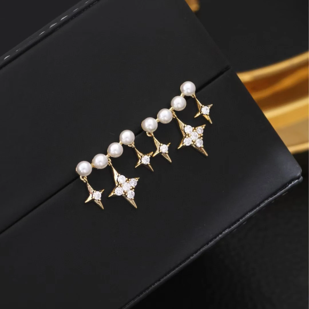 铜合金耳饰 《货号8782》星芒流苏耳环