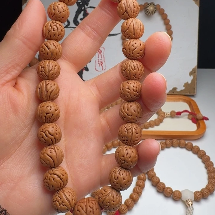 桃核手串12➕肌肉手持