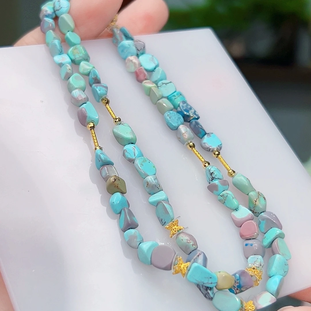 绿松石珠宝奇石18K金镶嵌