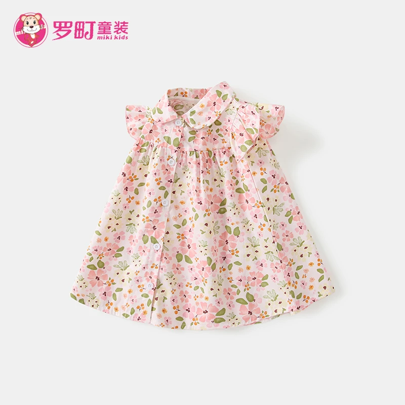 【商场同款】2025新款洋气宝宝公主裙周岁童装儿童时髦公主碎花裙